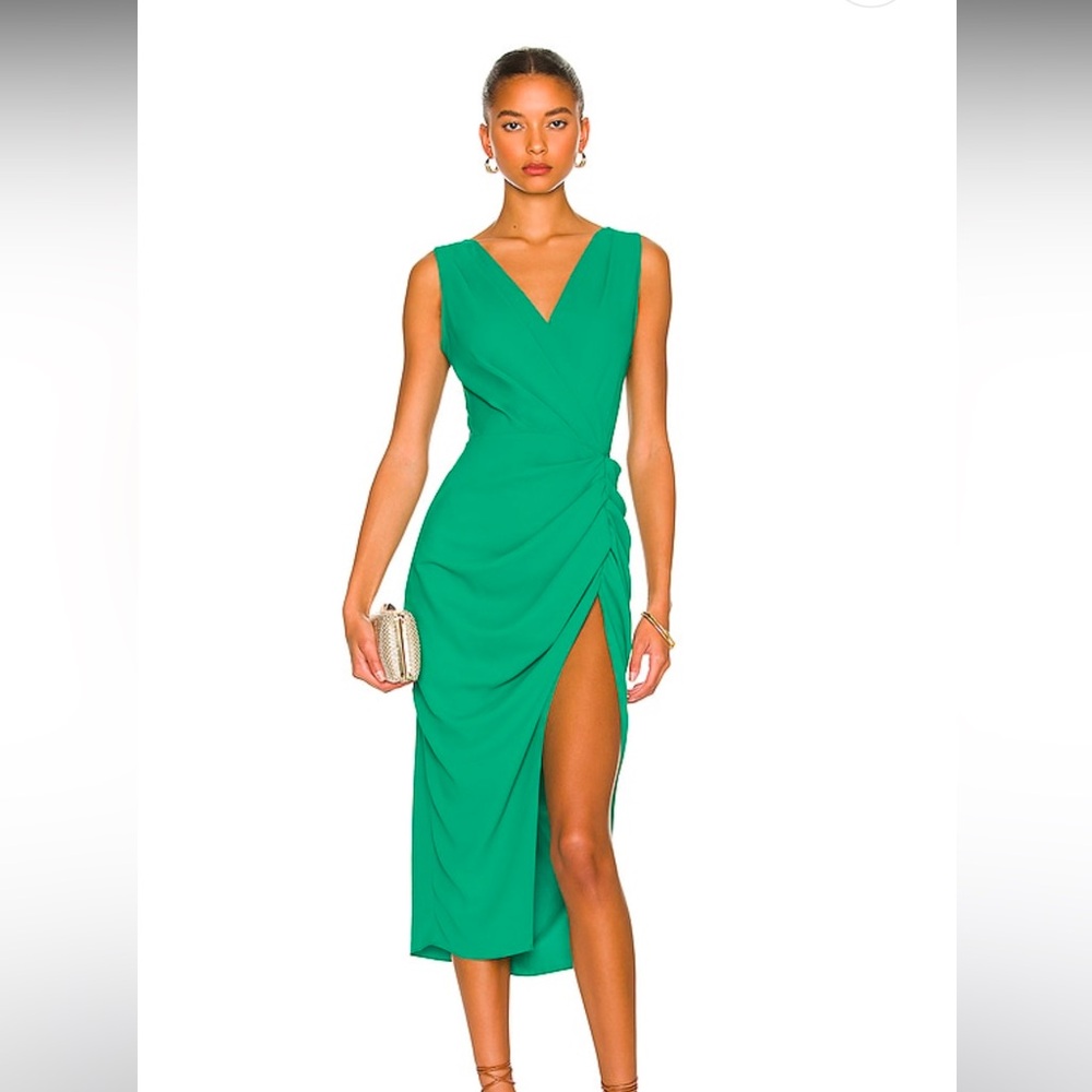 Amanda Uprichard Pomona dress in dark green